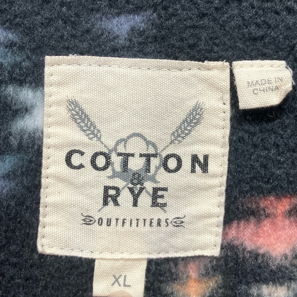 Cotton & Rye Fleece Jacket 1/4 Zip w/ Pockets Aztec Western WOMENS EXTRA LARGE - Picture 2 of 10